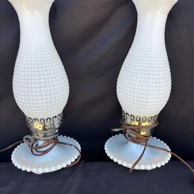 Vintage Milk Glass Lamps