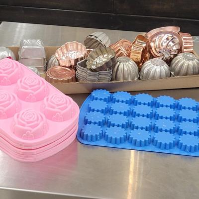 Metal and Silicone molds - used for soaps