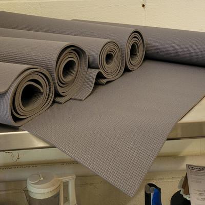 Five Gray Yoga Mats