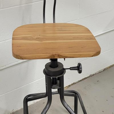 Wood & Metal High Top Chair