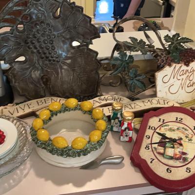 Assortment of French Wine-Themed Decor & More
