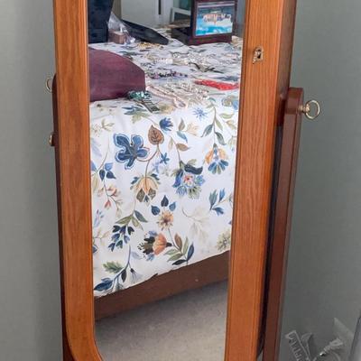 Double Sided Mirror Jewelry Cabinet