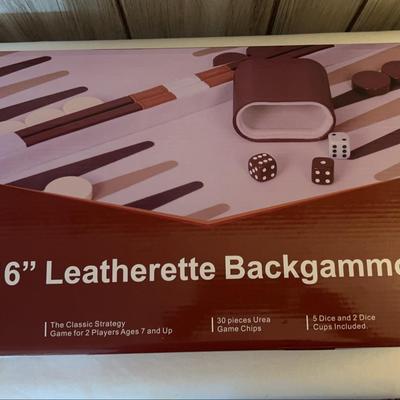 Leatherette Backgammon Game