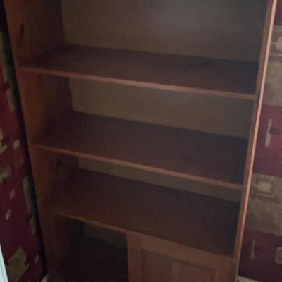 Standing Wooden Bookcase W/ Sliding Drawer