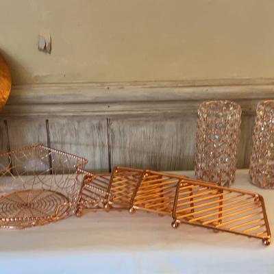 Rose Gold And Brass Colored Decorative Items