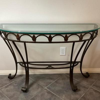 Metal And Glass Console Table