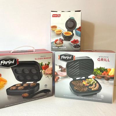 Parini Slider Maker & Electric Grill + Waffle Bowl Maker