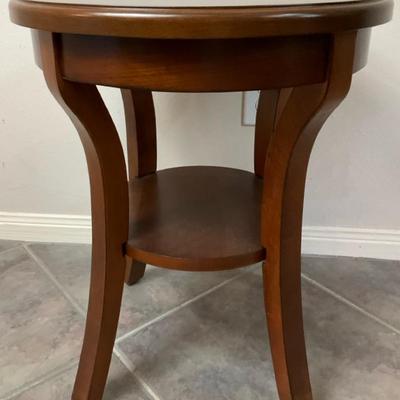 Round Wooden End Table