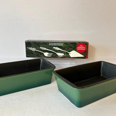 International Silver Co. Christmas Serving Set + Bread Pans
