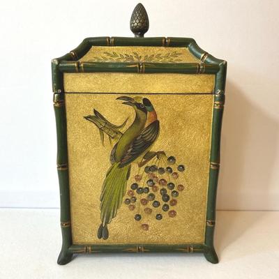 Hand Painted Bamboo Style Box