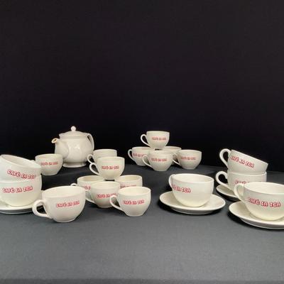 Tatung Porcelain Teapot And Tea Cups