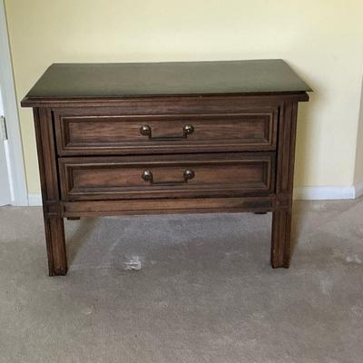 Wooden Two Drawer Night Stand