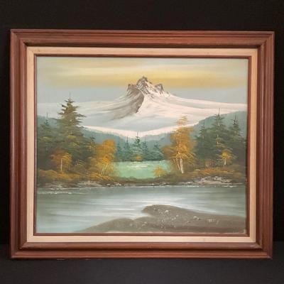 Oil On Canvas Mountain Landscape, Signed “Willy”