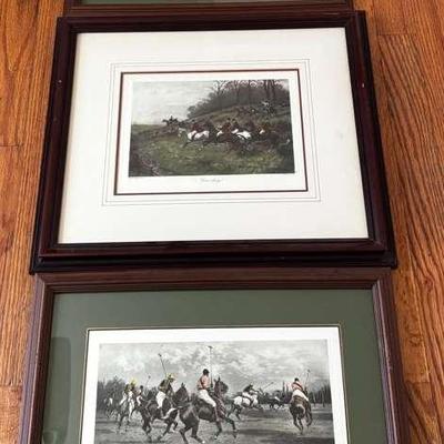 Collection Of British Artist George Wright Featuring Fox Hunts And Polo