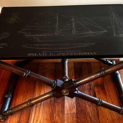 Vintage Etched Blueprint Slate “Grand Banks Fisherman Isiah L Jefferson”
