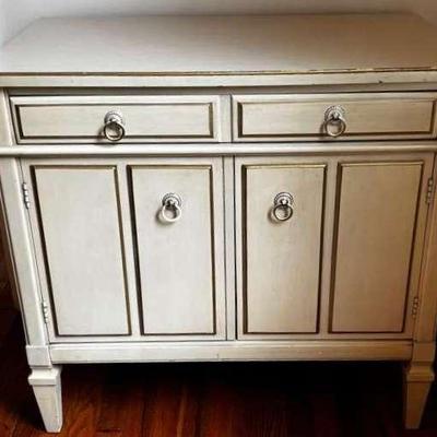 White & Gold Nightstand/Sideboard