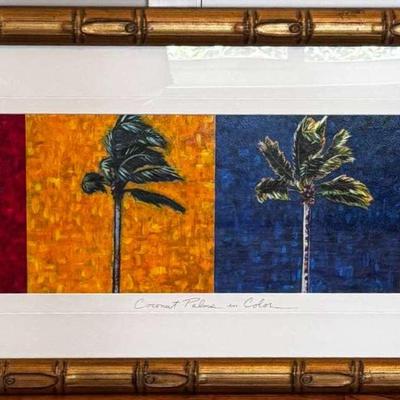 “Coconut Palms In Color” by Maria Reyes Jones (Artist Proof)