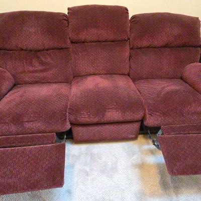 Sofa With 2 Side Recliners 