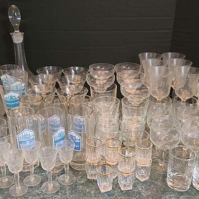 Various Glassware And Decanters