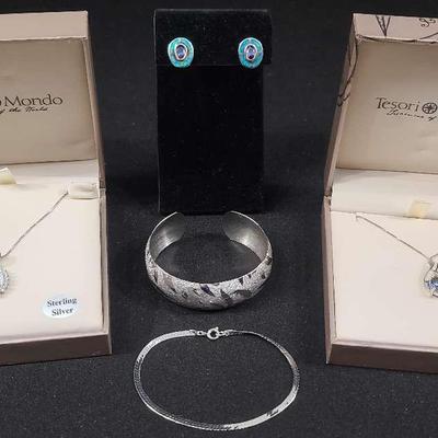 Sterling Necklaces, Bracelets, And Earrings Featuring Beau