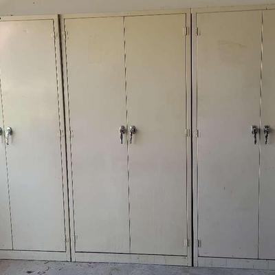 Three Metal Storage Cabinets 