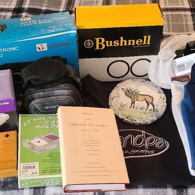 Men's Clothing And Accessories Including Bushnell Binoculars 