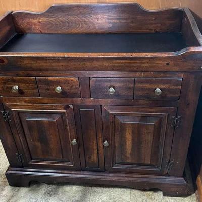 Vintage Wooden Dry Sink Cabinet 