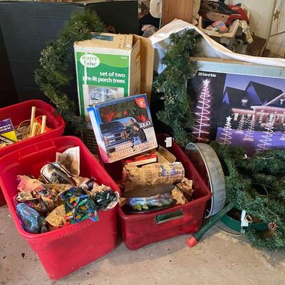 Outdoor Christmas Decor, Porch Trees, Lights And More