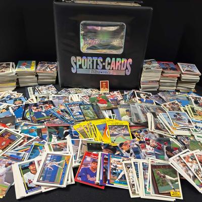 1990s Baseball Cards with Binder – Hundreds of Cards Featuring Stars, Rookies & More