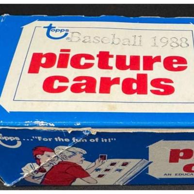 Topps 1988 “Picture Cards” 500-Count Vending Pack Box with Assorted Inserts
