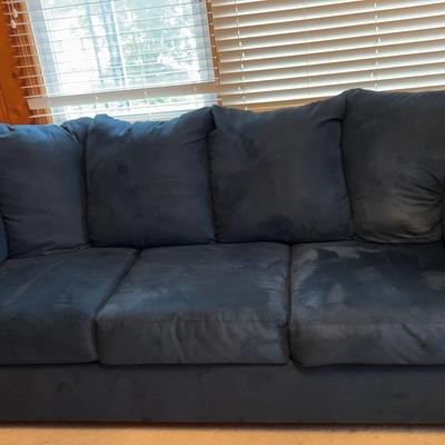 Microfiber Couch In Dark Teal Color By Ashley Furniture 