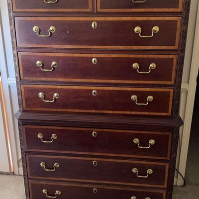 Dark Tone Wooden Chest Of Drawers