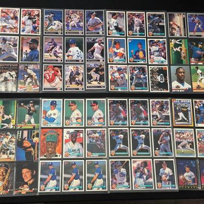 Baseball Card Binder Collection Featuring 1990s Stars