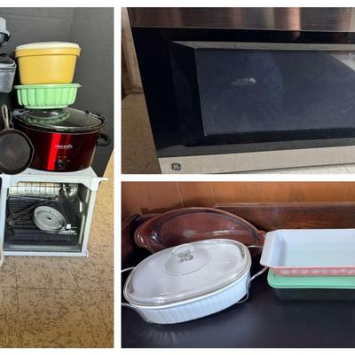 GE Microwave, Ronco Rotisserie & BBQ Oven, Crock-Pot, Vintage Tupperware And More
