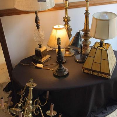 Table Lamps And Chandelier 