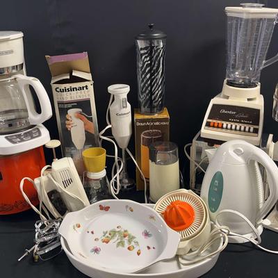Variety Of Small Kitchen Appliances With Electric Tea Kettle And More