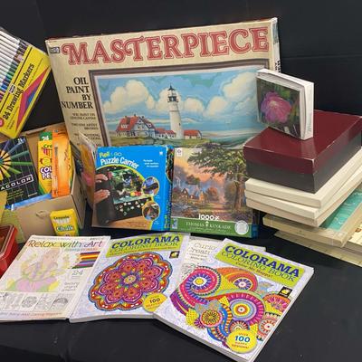 Craft  Items, Greeting Cards, Thomas Kinkaid Puzzle And More