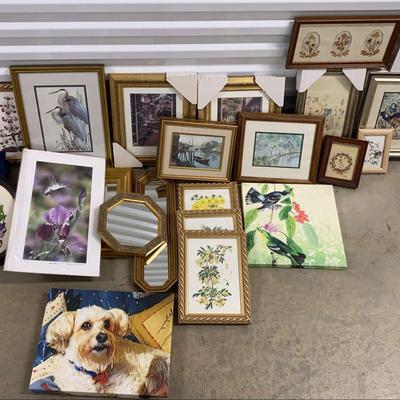 Decor Featuring “Blue Odyssey” And “Spring Hummers” Mirrors And Pictures 