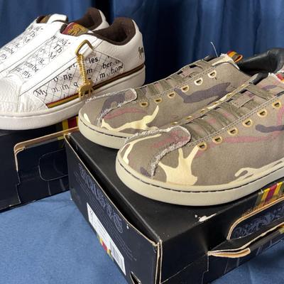 Royal Elastics Baby In White & Music Tex In Camo/Olive Women's Size 11