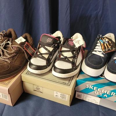 Skechers Sneakers Navy & Route 66 Sneakers Black/White & Route 66 Brown Suede Women's Size 9 1/2