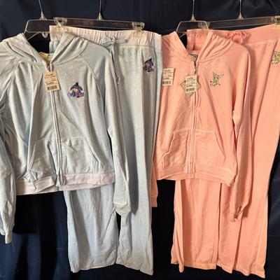 Disney Jogger Suits - Eeyore And Light Blue & Tinkerbell In Pink  - Women's Size XL