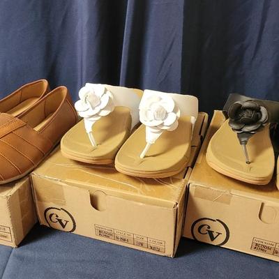 Comfort View Miranda And Cognac And Bloom In White And Black Women's Size 11