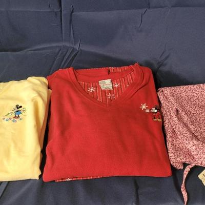 Disney Mini Hooded Zip Up/yellow & Mickey PJ Set/red & Eeyore PJ Pants/pink floral - Women's Size 4X