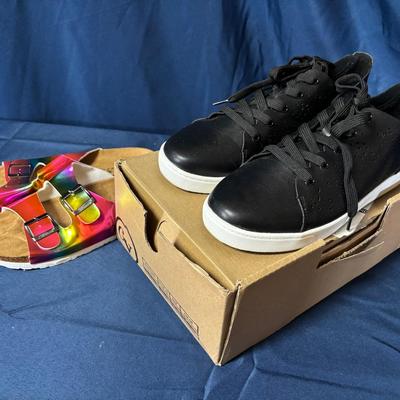 Ruizu Sandals In Rainbow & Comfort View Sneakers In Black  Women's Size 11 
