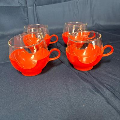 Vintage Pyrex Hot & Cold Cups  (4-piece Set)
