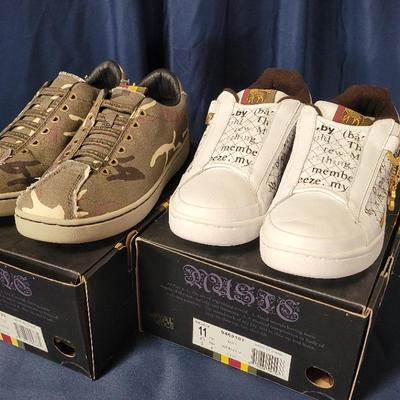 Royal Elastics Music Text In Camo/Olive & Baby In White Women's Size 11
