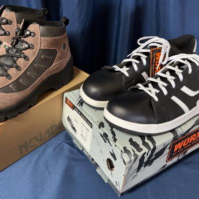 Nevados Silverwood II Hiking Boot in brown & WORX Steel toe  sneaker Black/White Men''s Size 12
