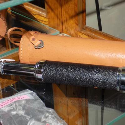 Hand held telescope and case