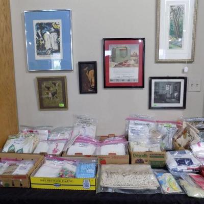 Hand stitched linens