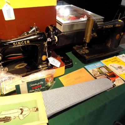 Antique Singer sewing machines